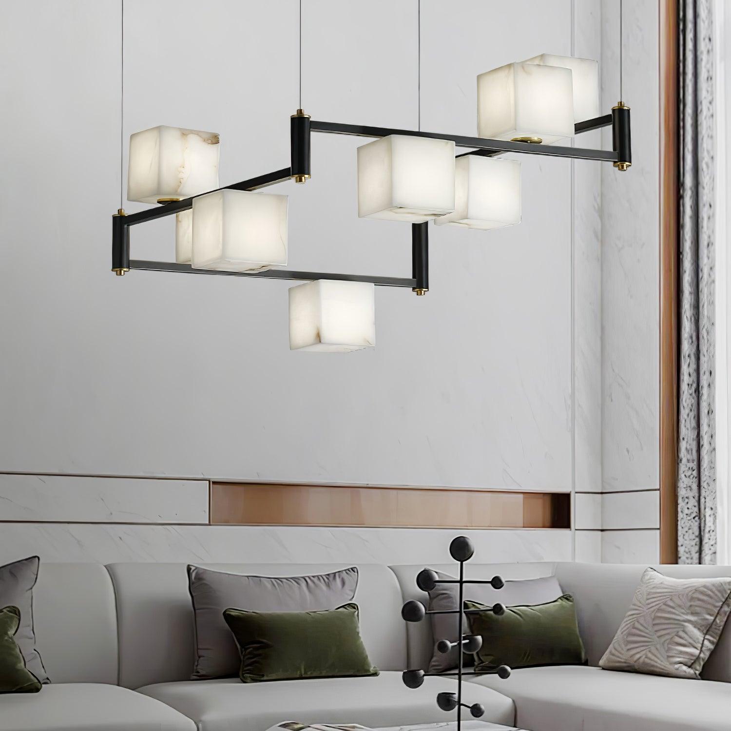 Ostruvye Chandelier Albâtre Boîte Créativité Salon - Neutralighting