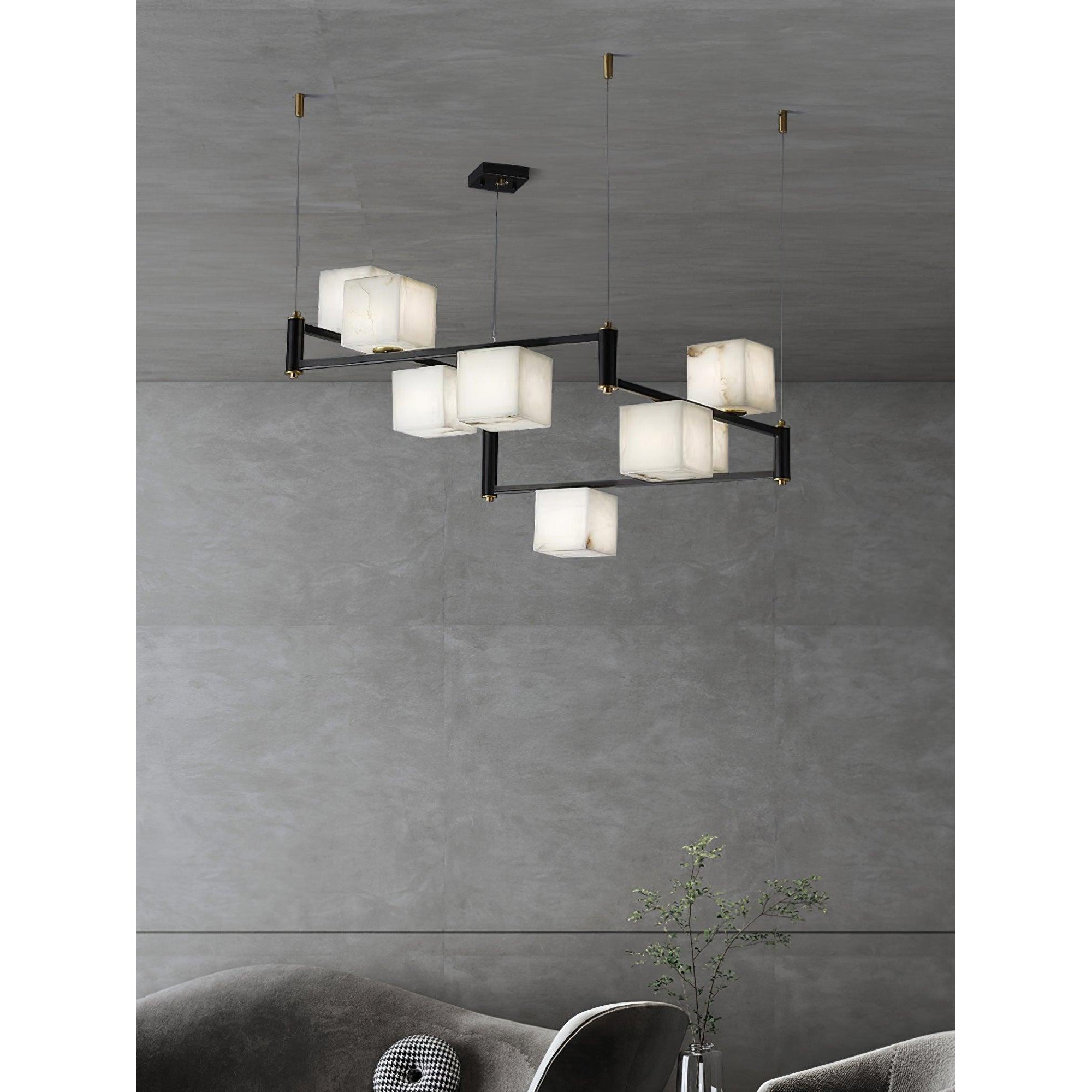 Ostruvye Chandelier Albâtre Boîte Créativité Salon - Neutralighting