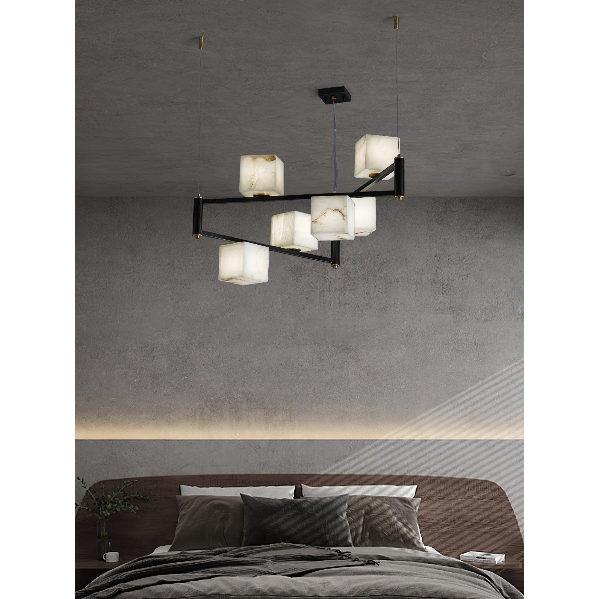 Ostruvye Chandelier Albâtre Boîte Créativité Salon - Neutralighting
