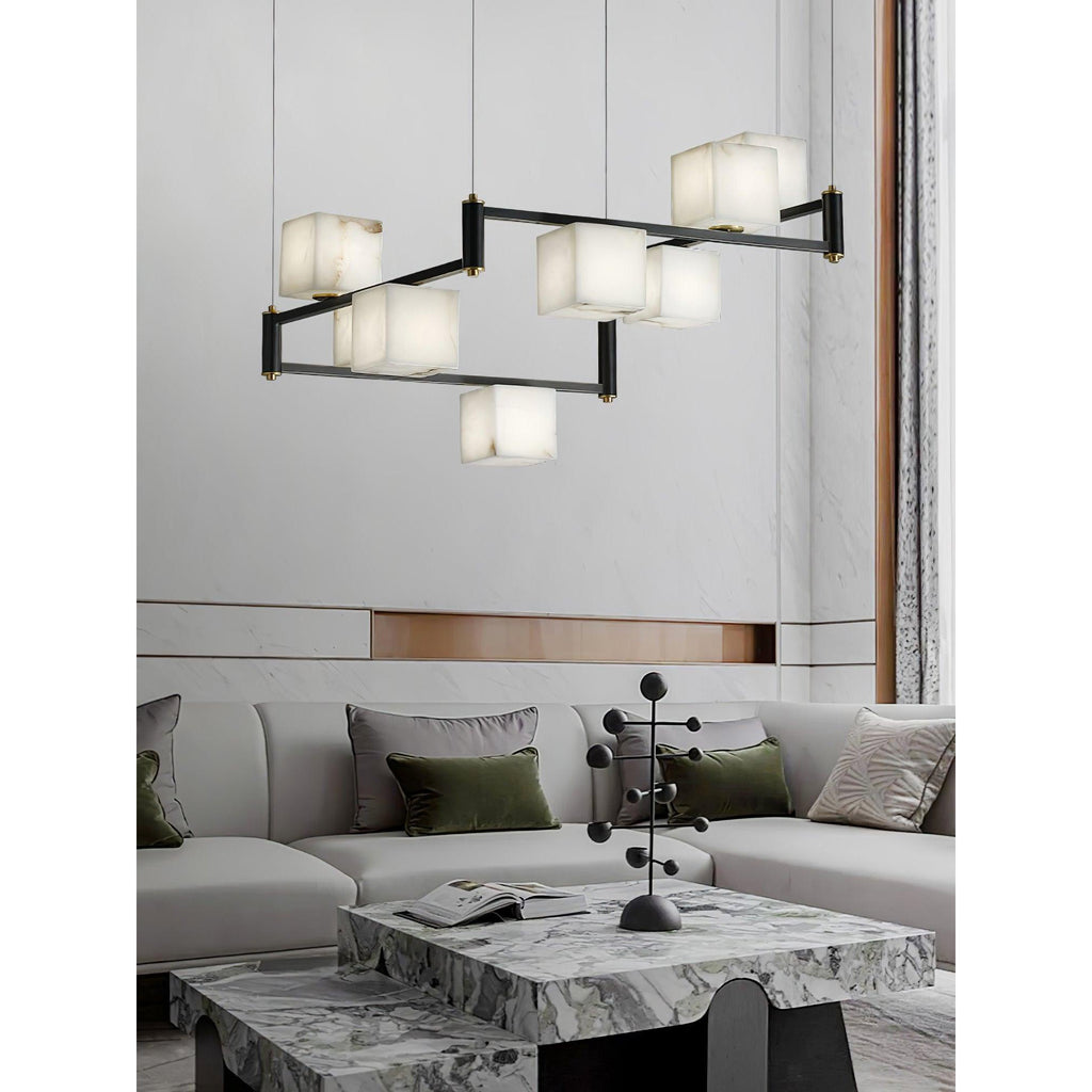 Ostruvye Chandelier Albâtre Boîte Créativité Salon - Neutralighting