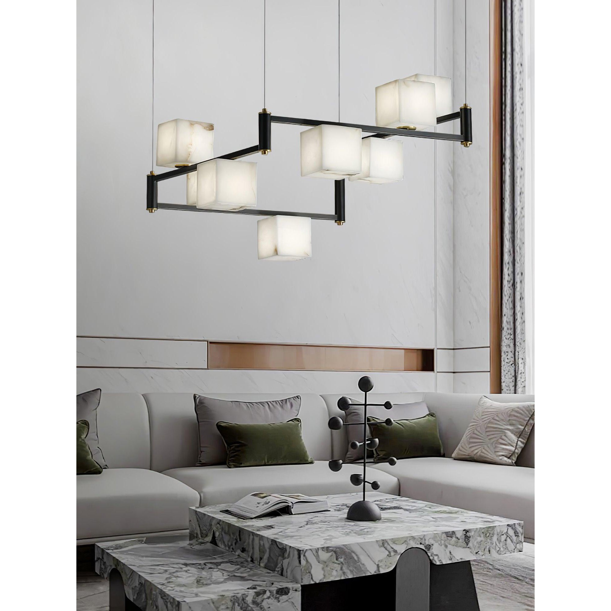Ostruvye Chandelier Albâtre Boîte Créativité Salon - Neutralighting