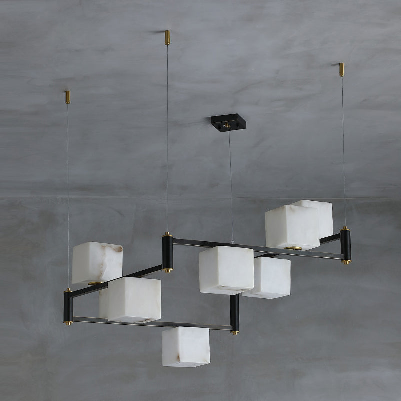 Ostruvye Chandelier Albâtre Boîte Créativité Salon - Neutralighting