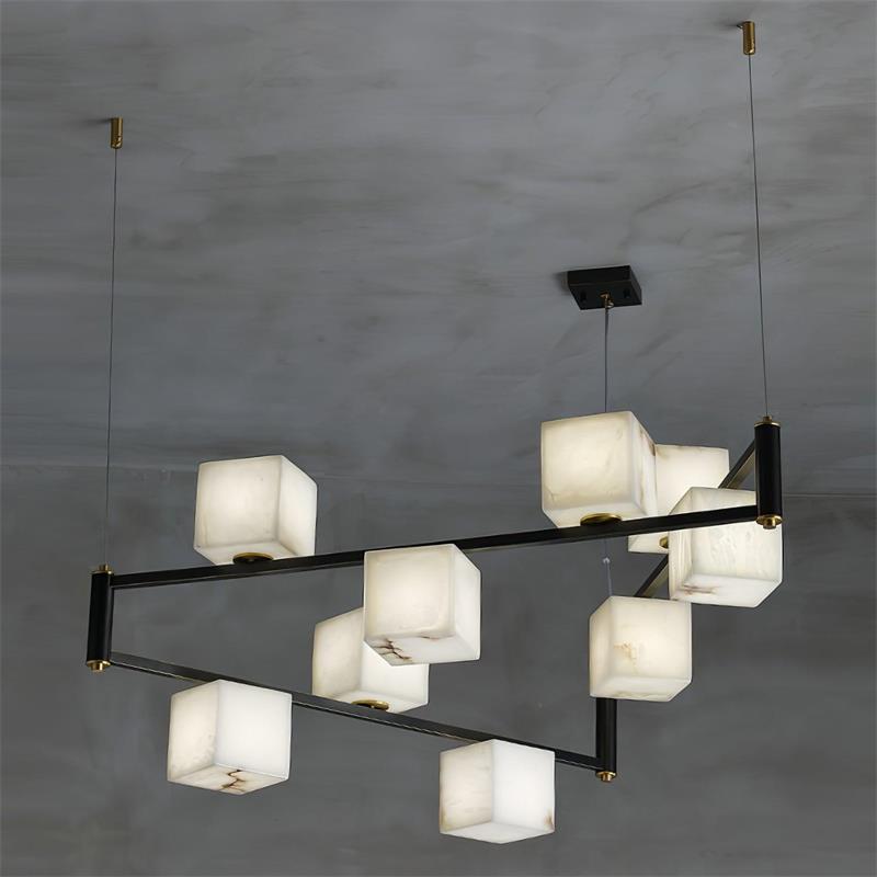 Ostruvye Chandelier Albâtre Boîte Créativité Salon - Neutralighting