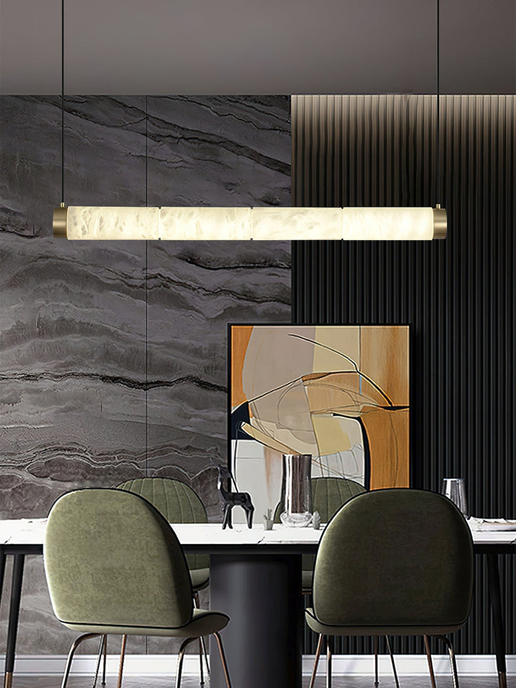 Plotuvyi Suspension Albâtre Bande Moderne Salon - Neutralighting