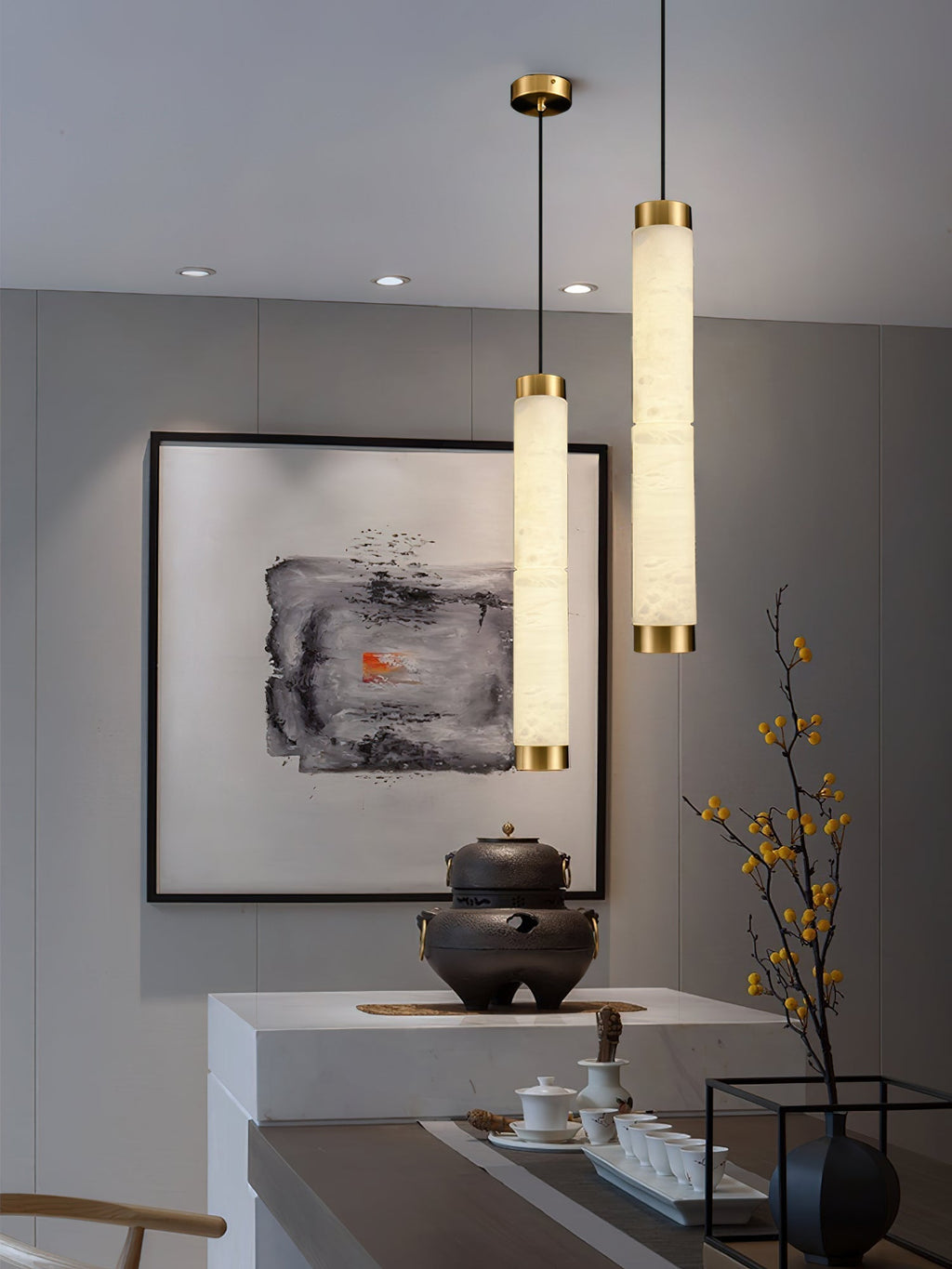 Plotuvyi Suspension Albâtre Bande Moderne Salon - Neutralighting