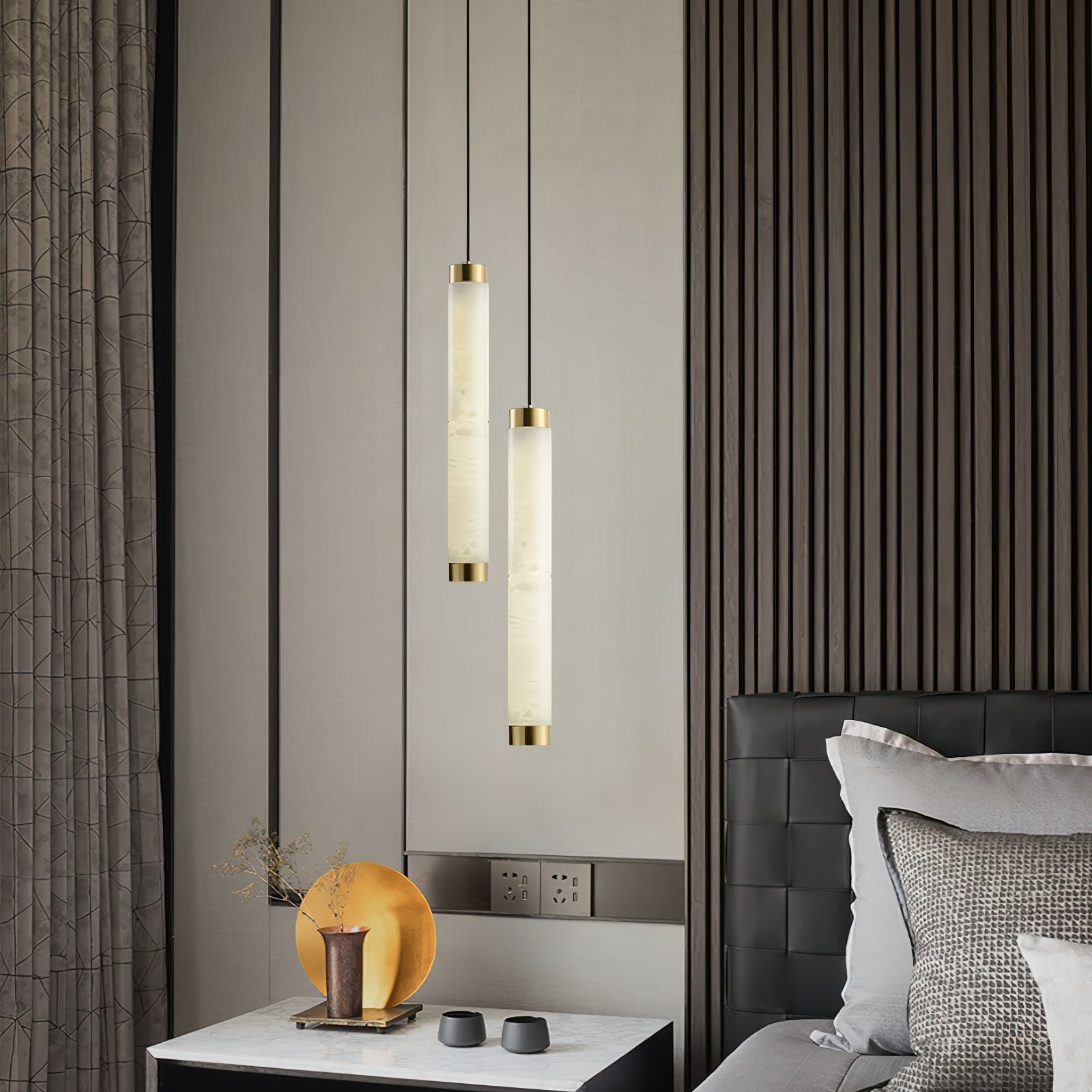 Plotuvyi Suspension Albâtre Bande Moderne Salon - Neutralighting
