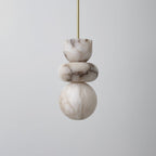 Rauduvyn Suspension Totem Moderne en Albâtre - Neutralighting