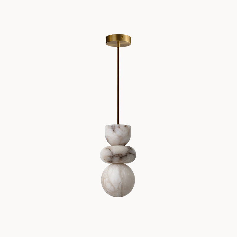 Rauduvyn Suspension Totem Moderne en Albâtre - Neutralighting