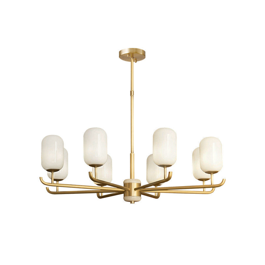 Sifuvyn Chandelier Géométrique en Verre Moderne Salon - Neutralighting