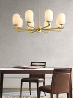 Sifuvyn Chandelier Géométrique en Verre Moderne Salon - Neutralighting