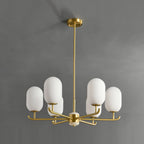 Sifuvyn Chandelier Géométrique en Verre Moderne Salon - Neutralighting