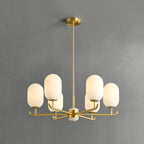 Sifuvyn Chandelier Géométrique en Verre Moderne Salon - Neutralighting