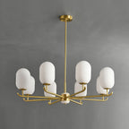 Sifuvyn Chandelier Géométrique en Verre Moderne Salon - Neutralighting