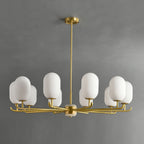Sifuvyn Chandelier Géométrique en Verre Moderne Salon - Neutralighting