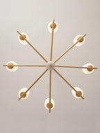 Sifuvyn Chandelier Géométrique en Verre Moderne Salon - Neutralighting