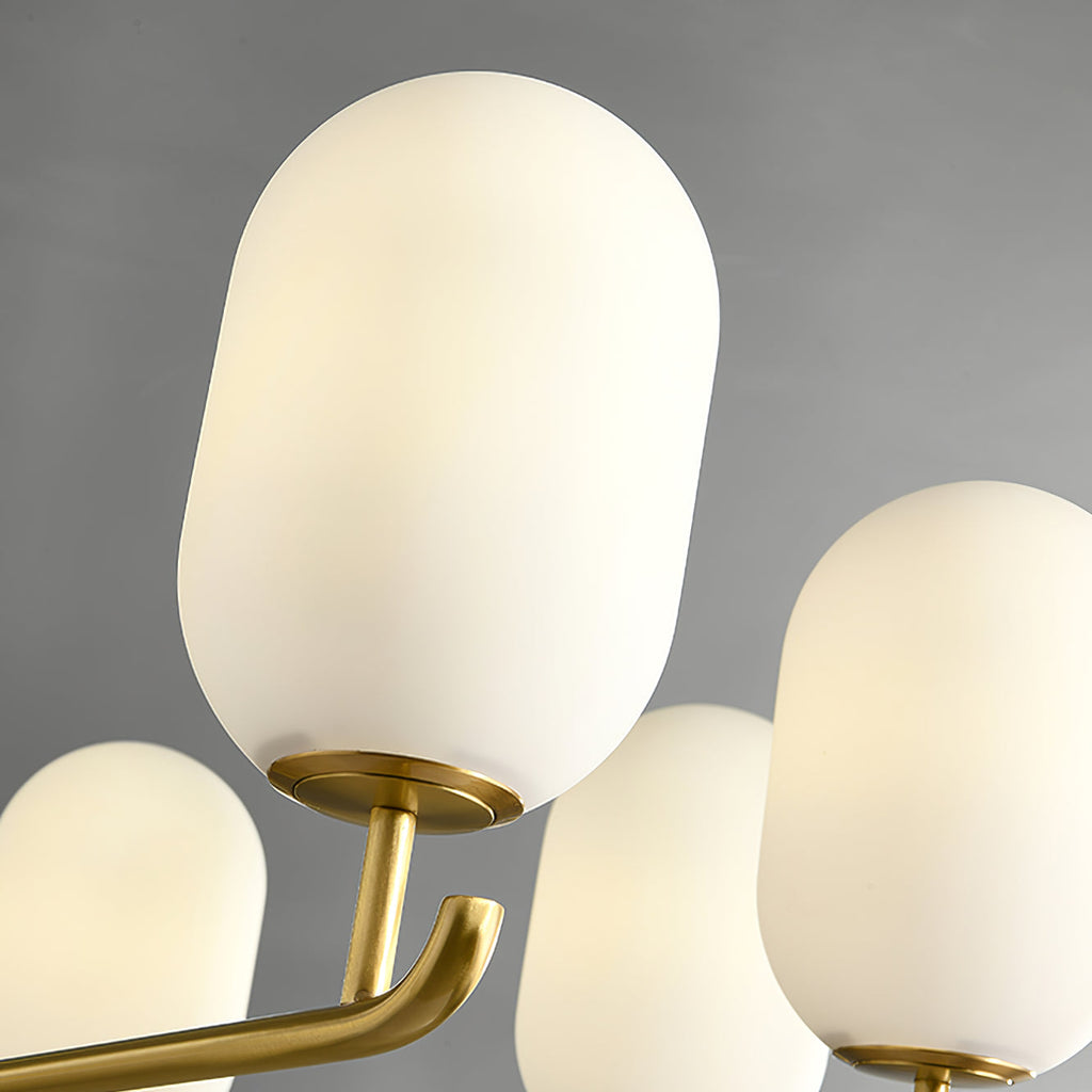 Sifuvyn Chandelier Géométrique en Verre Moderne Salon - Neutralighting
