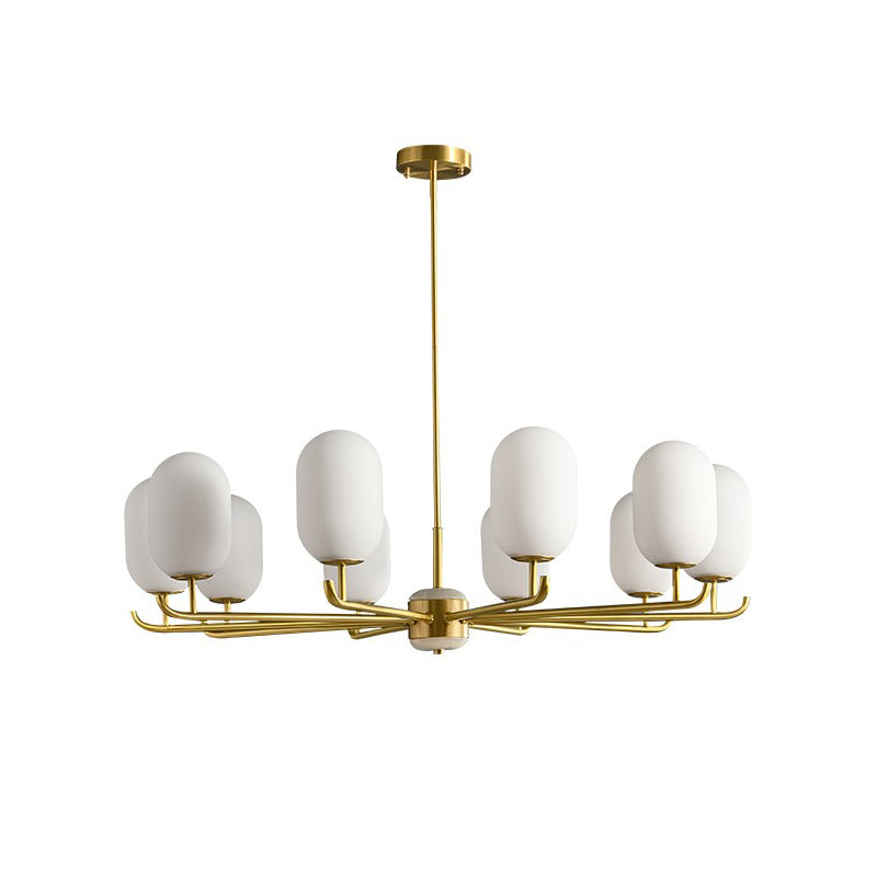 Sifuvyn Chandelier Géométrique en Verre Moderne Salon - Neutralighting