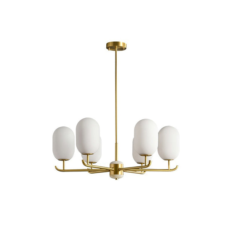 Sifuvyn Chandelier Géométrique en Verre Moderne Salon - Neutralighting