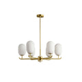Sifuvyn Chandelier Géométrique en Verre Moderne Salon - Neutralighting