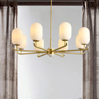 Sifuvyn Chandelier Géométrique en Verre Moderne Salon - Neutralighting
