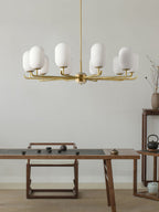 Sifuvyn Chandelier Géométrique en Verre Moderne Salon - Neutralighting