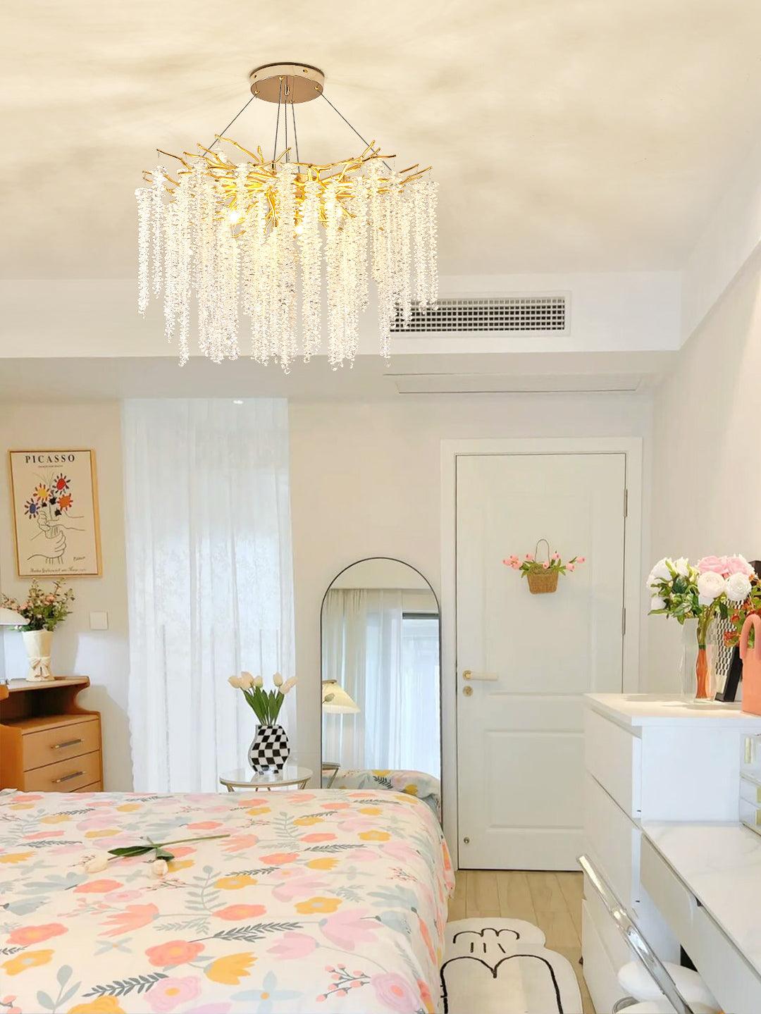 Lustra Chandelier Doré Cristal Branche Élégant - Neutralighting
