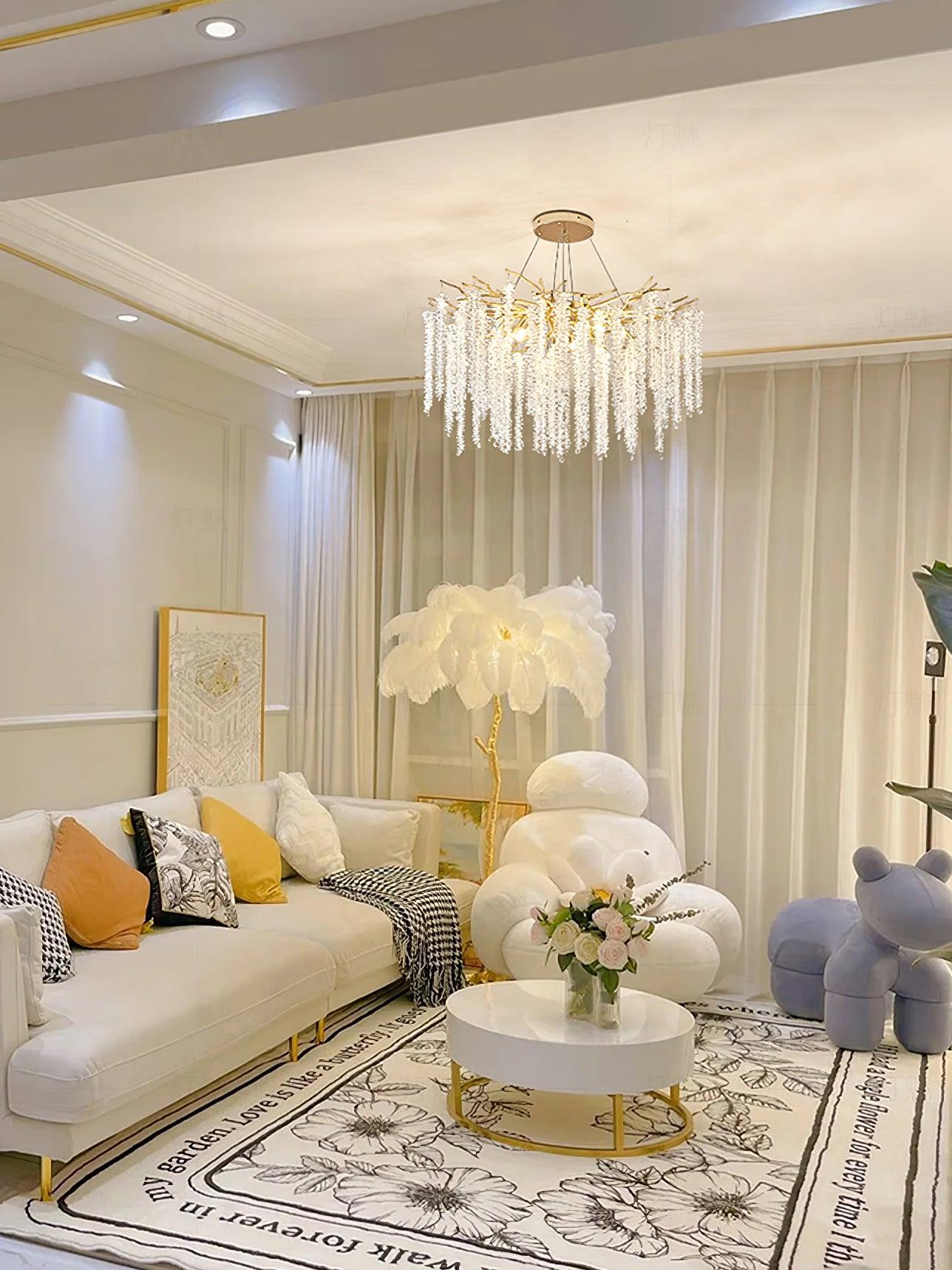 Lustra Chandelier Doré Cristal Branche Élégant - Neutralighting