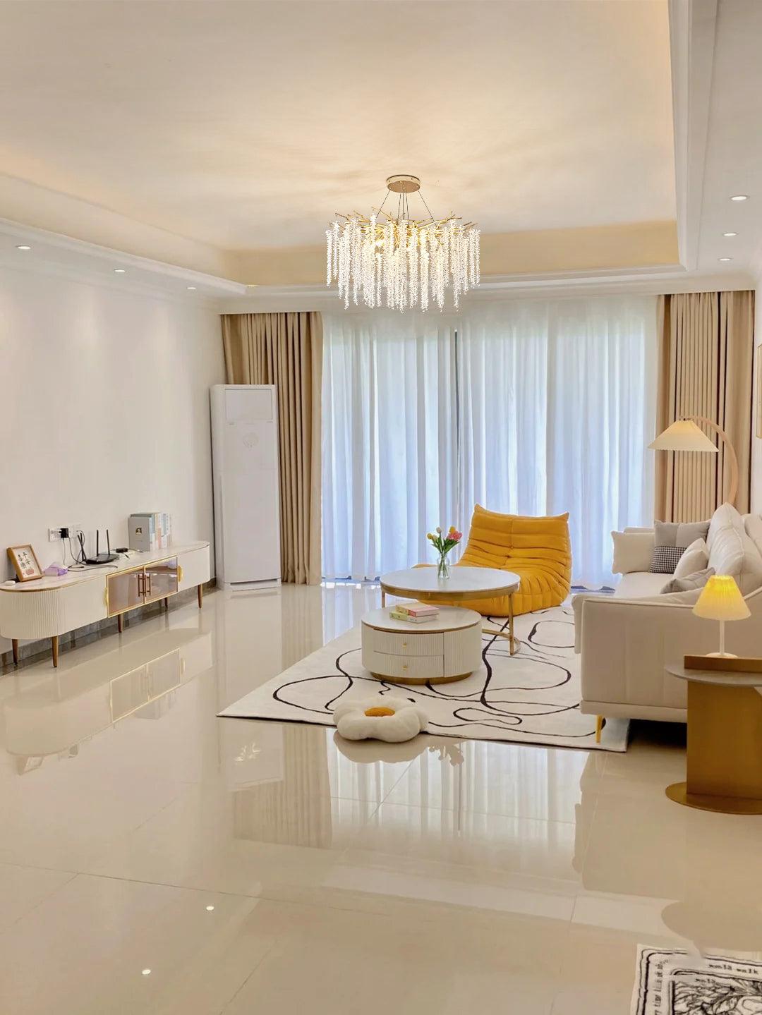 Lustra Chandelier Doré Cristal Branche Élégant - Neutralighting