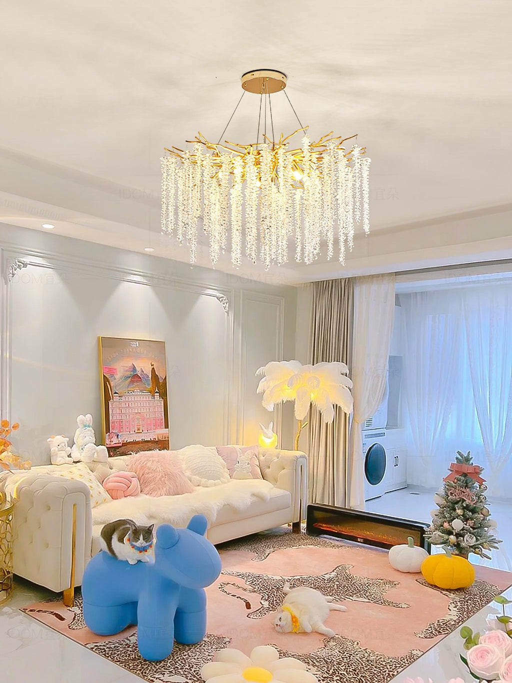 Lustra Chandelier Doré Cristal Branche Élégant - Neutralighting