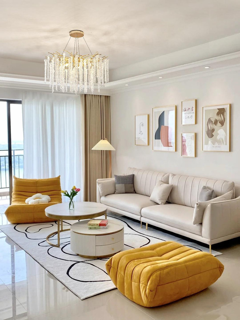 Lustra Chandelier Doré Cristal Branche Élégant - Neutralighting