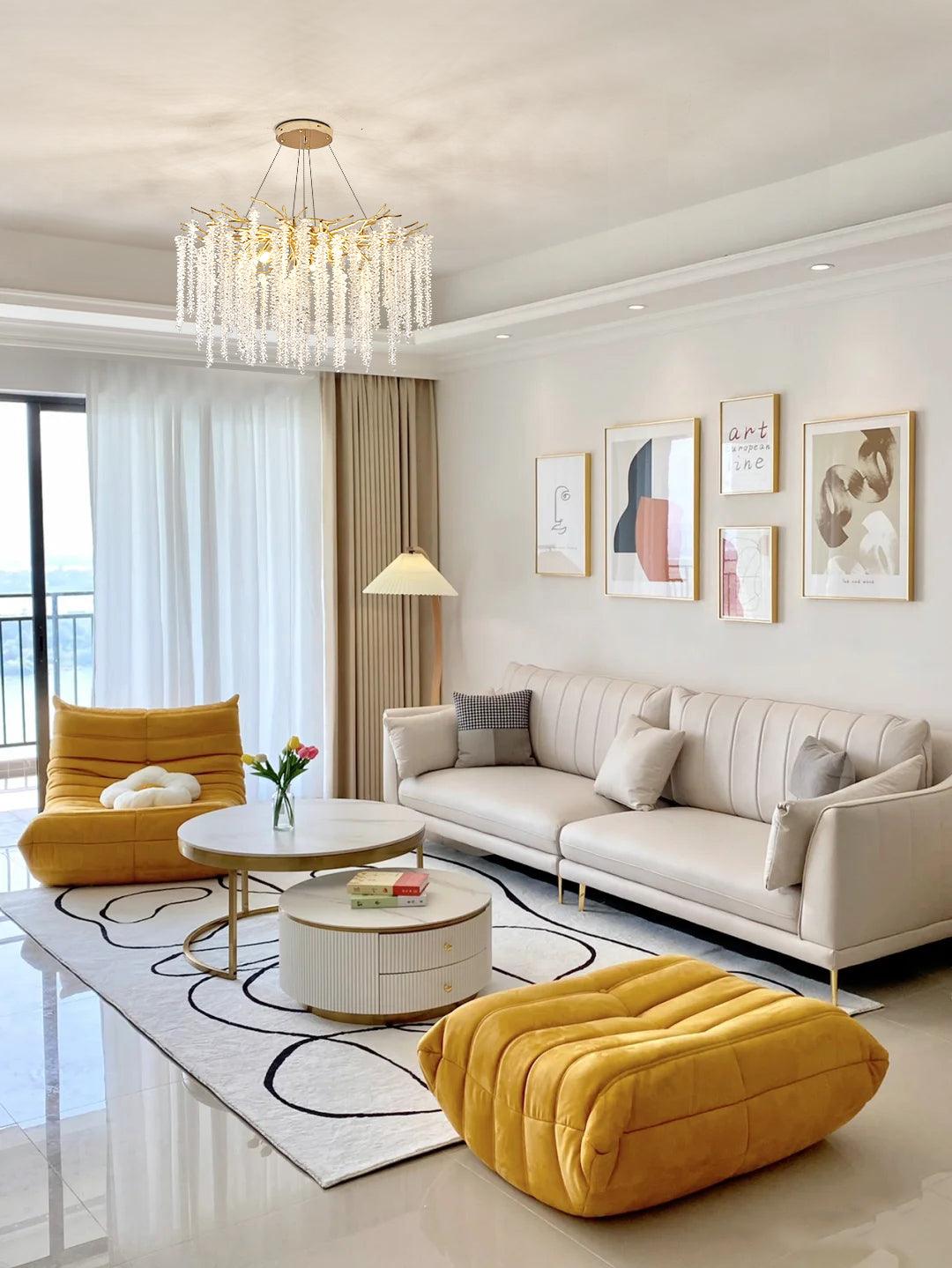 Lustra Chandelier Doré Cristal Branche Élégant - Neutralighting