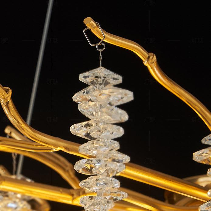 Lustra Chandelier Doré Cristal Branche Élégant - Neutralighting