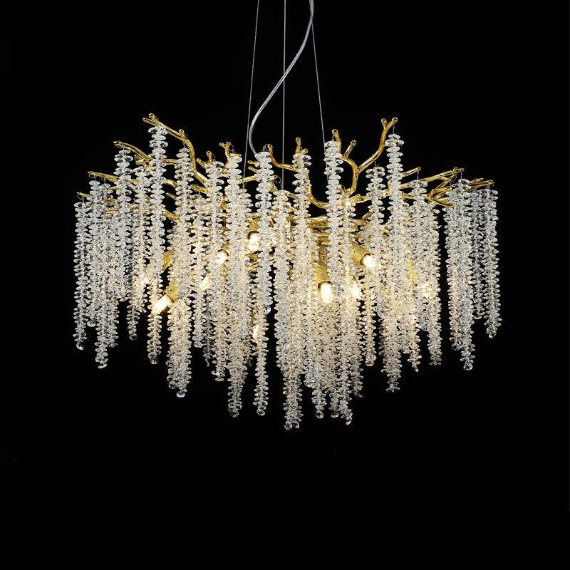 Lustra Chandelier Doré Cristal Branche Élégant - Neutralighting