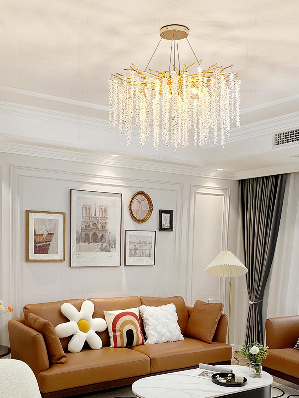 Lustra Chandelier Doré Cristal Branche Élégant - Neutralighting