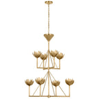 Alberto Chandelier Laiton Floral Moderne Salon - Neutralighting