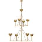 Alberto Chandelier Laiton Floral Moderne Salon - Neutralighting