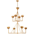 Alberto Chandelier Laiton Floral Moderne Salon - Neutralighting