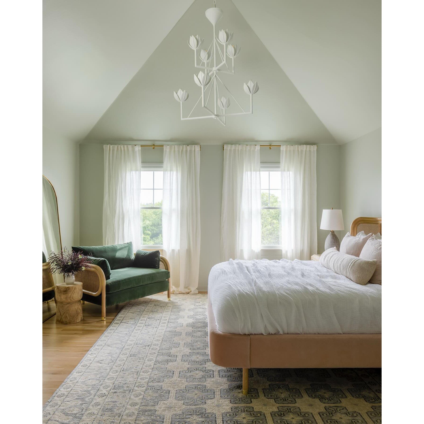Alberto Chandelier Laiton Floral Moderne Salon - Neutralighting
