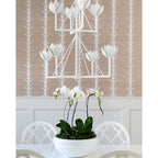 Alberto Chandelier Laiton Floral Moderne Salon - Neutralighting