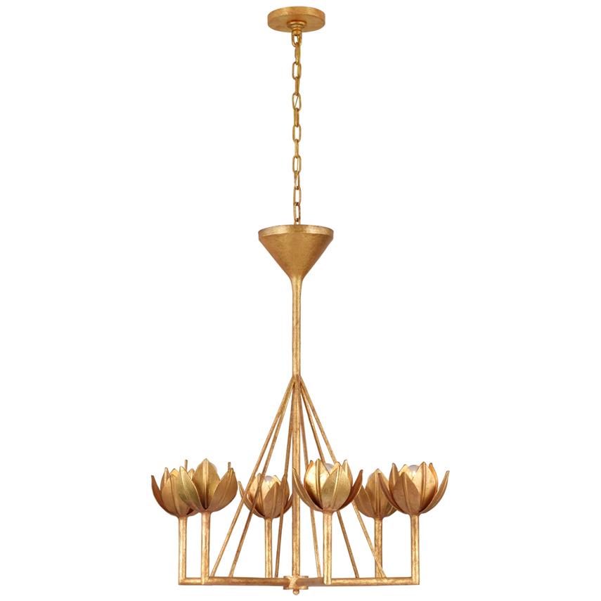 Alberto Chandelier Laiton Floral Moderne Salon - Neutralighting