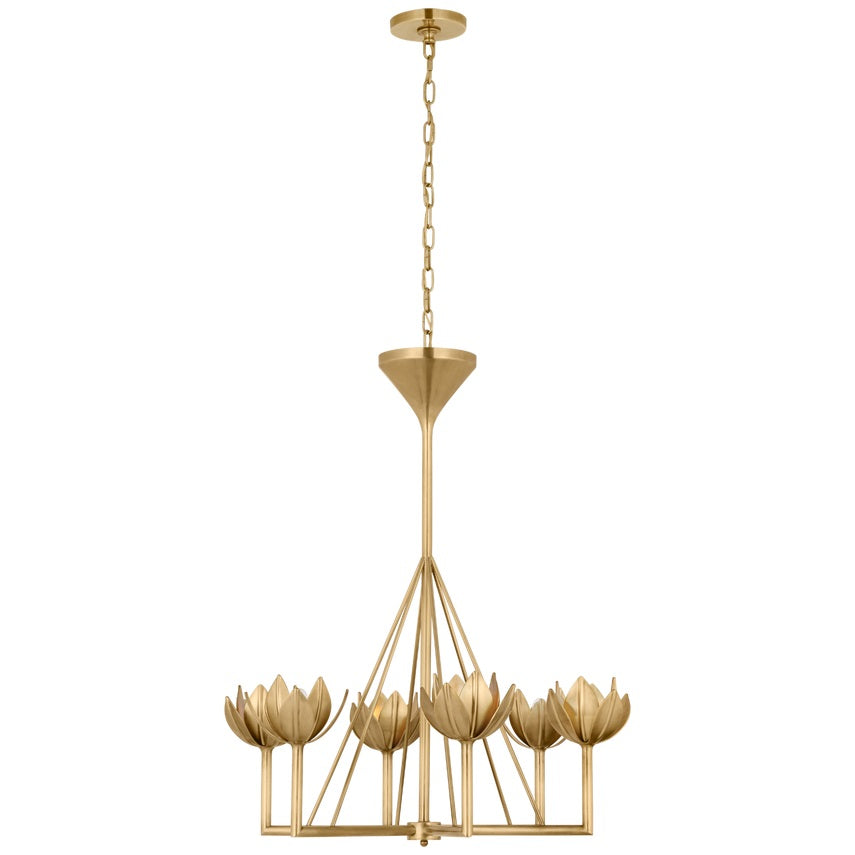 Alberto Chandelier Laiton Floral Moderne Salon - Neutralighting
