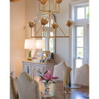 Alberto Chandelier Laiton Floral Moderne Salon - Neutralighting