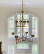 Alberto Chandelier Laiton Floral Moderne Salon - Neutralighting