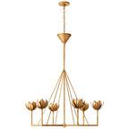 Alberto Chandelier Laiton Floral Moderne Salon - Neutralighting