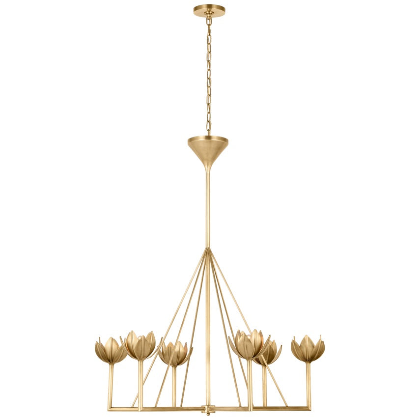 Alberto Chandelier Laiton Floral Moderne Salon - Neutralighting