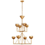 Alberto Chandelier Laiton Floral Moderne Salon - Neutralighting