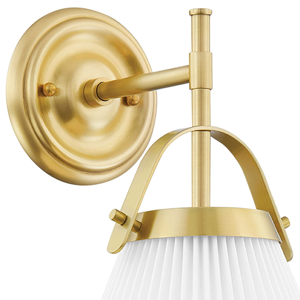Pure Lampe Murale Plissée En Tissu Et Laiton Élégance Premium - Neutralighting