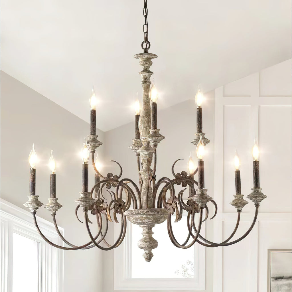 Waegnuvyn Chandelier Métal Bougie Traditionnel Salon - Neutralighting