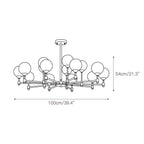 Vatnuvyi Chandelier en Verre Globe - Neutralighting