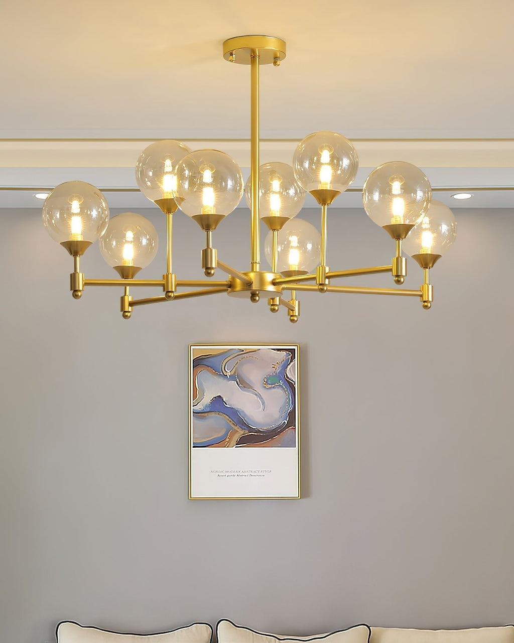Solara Élégant Verre Lustre - Neutralighting